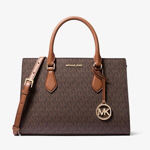 Michael Kors Sheila Medium Logo SatchelBrown Signature Tote Bag